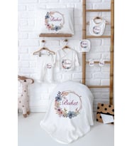Pia Baby Premium %100 Pamuk Yenidoğan Kız Bebek Hastane Çıkışı Hediyelik Set 5029-02 (Ekru)