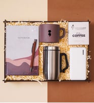Executive Premium Hediye Kutusu – Powerbank, Termos, Defter, Kalem ve Kahve Keyfi