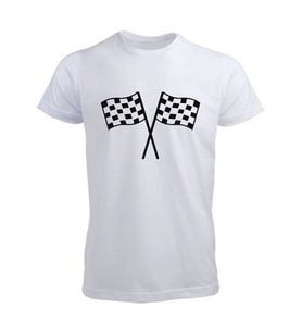 F1 Tasarımlı Tişört (Düz Beyaz)