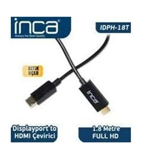 Inca IDPH-18T Displayport To Hdmı Kablo 1.8mt