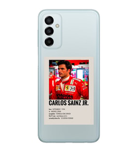 Samsung Galaxy M13 Uyumlu Carlos Sainz Desenli Şeffaf Telefon Kılıfı