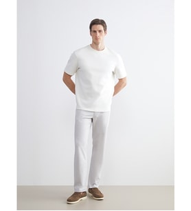 LCW ECO Ekru Standart Kalıp Gabardin Erkek Chino Pantolon