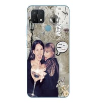 Oppo A15 / A15S Uyumlu Lana Del Rey ve Taylor Swift Desenli Şeffaf Telefon Kılıfı