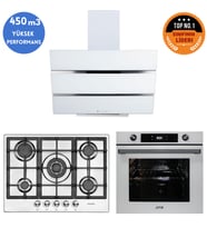 Eminçelik ve AFM TECH Markalı /inoxa Dijital Turbolu  Ankastre Set ( 22 380 wok + FM7701 + FM3251 )