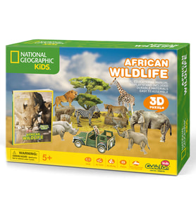 CubicFun National Geographic Kids 3D Puzzle Afrika Yaban Hayatı