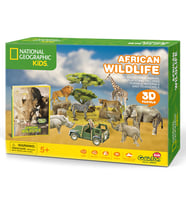 CubicFun National Geographic Kids 3D Puzzle Afrika Yaban Hayatı