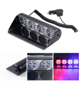 Cam İçi Uyarı ışığı veren Lamba Uzaktan Kumandalı 16 Led 24W 12V Kırmızı-Mavi