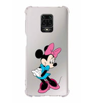 Xiaomi Redmi Note 9 Pro Köşe Korumalı Antişok Kapak Minnie Mouse Tasarımlı Şeffaf  Kılıf
