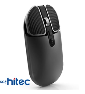 Schitec M203 Çift Modlu Taşınabilir Optik Kablosuz 2.4GHz ve Bluetooth Bağlantılı Süper Sessiz Mouse Siyah