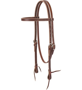 Weaver Leather Latigo Deri Alın Bantlı Başlık