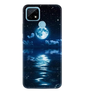 Realme C11 C21 C21Y C25Y C11 2021 Kılıf Desemli Silikon Night Moon 1133