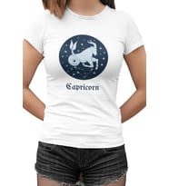 Capricorn Beyaz Kadın Tshirt