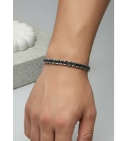 Çelik Silver Siyah Şeritli Erkek Rolex Bileklik - 26blke02
