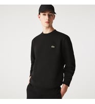 Lacoste Men's Classic Fit Şardonsuz Bisiklet Yaka Sweatshirt Siyah