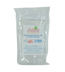 LokmanAVM Plastik Çatal Ekonomik 1654 mm Şeffaf 100 Adet 1 Paket