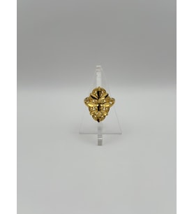 Arnes Jewelry Çelik 22 Ayar Altın Kaplama Ayarlanabilir Yüzük (Gold)