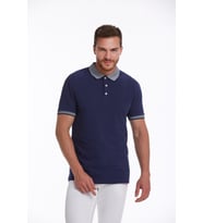 Hatemoğlu Lacivert %100 Pamuk Regular Fit Polo Yaka Tişört