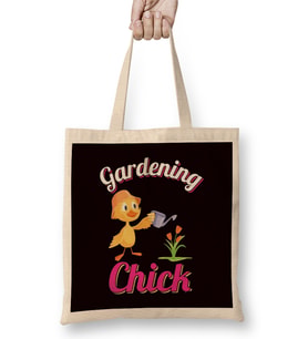 Gardening Chick Garden Lady Gardener Landscaper Lawn Plants Bez Çanta Uzun Saplı