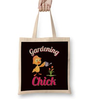 Gardening Chick Garden Lady Gardener Landscaper Lawn Plants Bez Çanta Uzun Saplı