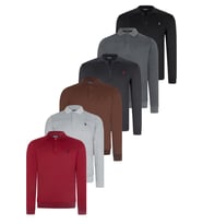 ALTILI SET V4007 DEWBERRY ERKEK SWEATSHIRT-SİYAH-LACİVERT-ANTRASİT-GRİ-BORDO-KAHVE