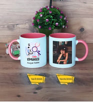 Kimyager Kupa Bardak Pembe Fotoğraflı Kimyagere Hediye