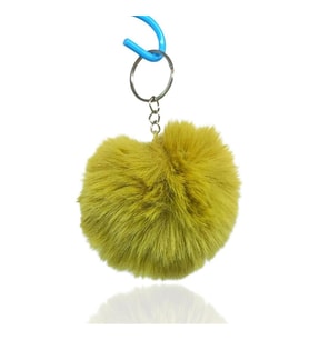 Peluş Ponpon Anahtarlık Sarı