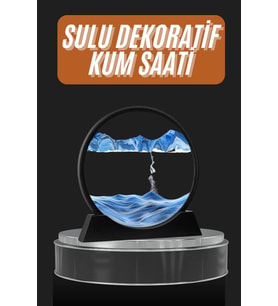 Northcity Dekoratif Sulu Kum Saati Ofis Masa Üstü Ev Yuvarlak Kum Saati - 3D LED Gece Lambası