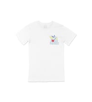 Love And Peace Cep Logo Tasarımlı Beyaz Tişört