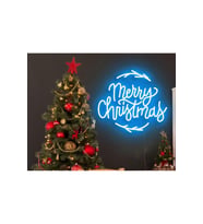 Merry Christmas Yazılı Yılbaşı Temalı Neon Tabela