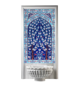 Armada Çini 60x100 Cm ED 622 Kobalt Hayat ağacı Çini Pano