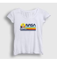 Presmono Kadın Beyaz Sun Nasa Space Uzay T-Shirt 369683tt