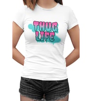 Thug Life Beyaz Kadın Tshirt