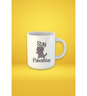 Stay Pawsitive Baskılı Kupa