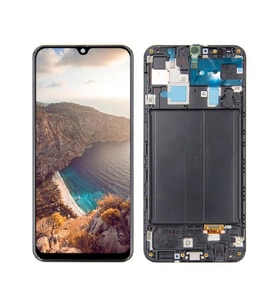 Samsung Galaxy A30 A305F ile Uyumlu Oled Ekran Dokunmatik Çıtalı (Siyah)