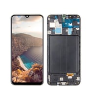 Samsung Galaxy A30 A305F ile Uyumlu Oled Ekran Dokunmatik Çıtalı (Siyah)