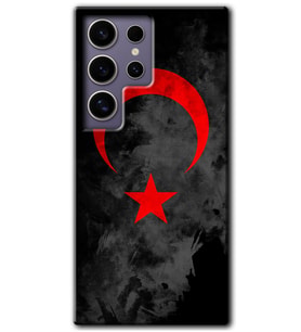 Galaxy S24 Ultra Kılıf HD Desen Baskılı Kılıf - Black Ayyıldız