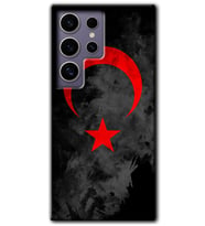 Galaxy S24 Ultra Kılıf HD Desen Baskılı Kılıf - Black Ayyıldız