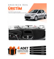 RENAULT CLIO 3 (2005-2012) Uyumlu Torpido Koruma Örtüsü Oto Kılıfı - Siyah