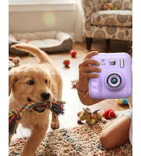 HD Ekranlı Çocuk Fotoğraf Makinesi Video Kayıt ve Baskı Kağıdı Kalem Hediyeli