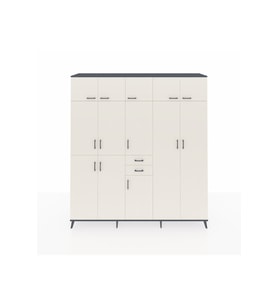 Hyperion Gardrop 10 Raflı 2 Çekmeceli 3 Askılı 220x44x243 Antrasit-Aytaşı/Aytaşı