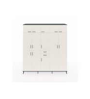 Hyperion Gardrop 10 Raflı 2 Çekmeceli 3 Askılı 220x44x243 Antrasit-Aytaşı/Aytaşı