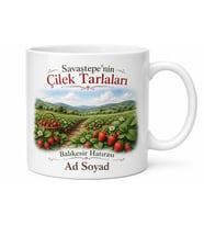 Savaştepe Çilek Tarlaları Balıkesir Hatırası Kupa Bardak Hediye