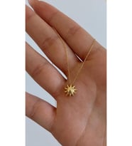 Güneş Kolye minimal 925 Ayar (Gold)