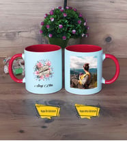 Anneye Hediye Kupa Bardak Kırmızı Fotoğraflı Anneler Günü Hediyesi