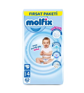 Molfix Fırsat Paketi Cırtlı Bebek Bezi 4 62