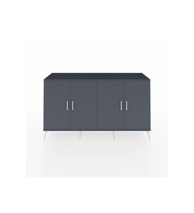 Kronos Konsol 6 Raflı 4 Kapaklı 176x59x99 Antrasit-Antrasit