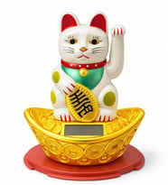 Northcity Güneş Enerjili Sallanan Şans Kedisi - Maneki Neko Alk4522 Pozitif Enerji ve Şans