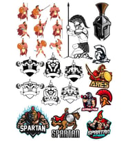 Spartan Savaşçı Sticker Set-2 15 Parça Telefon, Tablet, Defter, Laptop Sticker