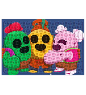 Spike Family Brawl Stars Puzzle 240 Parça Yapboz