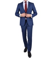 J412185 JAKAMEN 6 DROP TAKIM ELBİSE (SAKS MAVI)